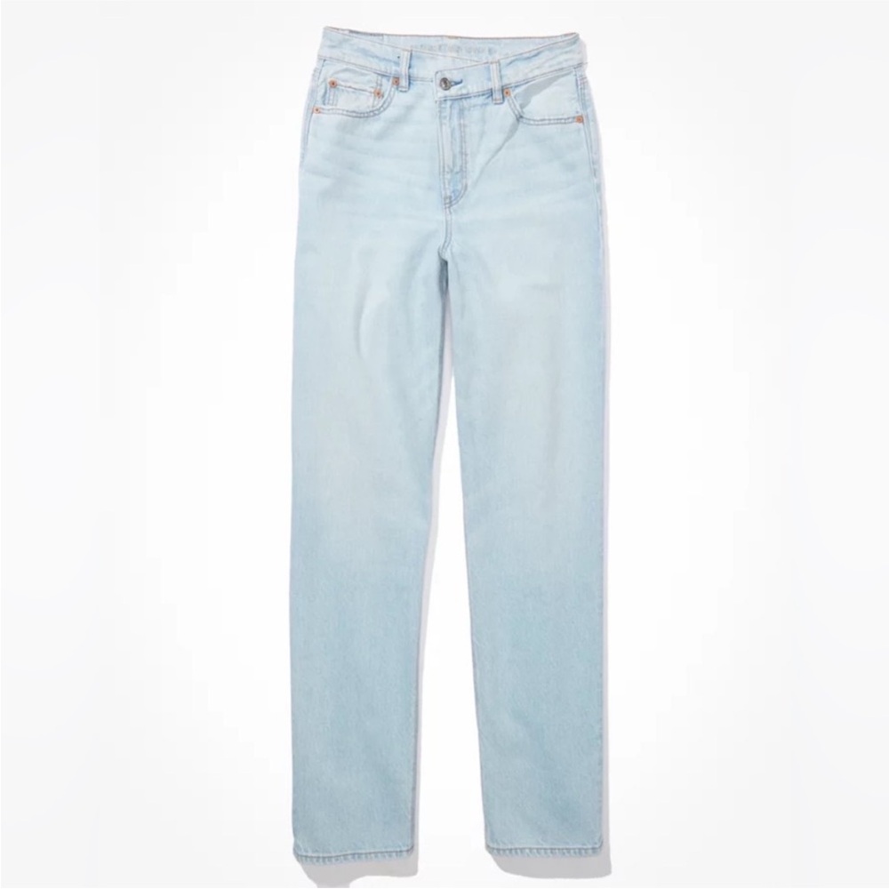 American Eagle Outfitters Light Wash Straight Leg Jeans